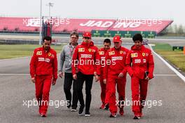 Charles Leclerc (MON) Ferrari walks the circuit with the team. 11.04.2019. Formula 1 World Championship, Rd 3, Chinese Grand Prix, Shanghai, China, Preparation Day.