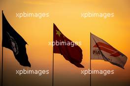 Atmosphere - flags at sunset. 11.04.2019. Formula 1 World Championship, Rd 3, Chinese Grand Prix, Shanghai, China, Preparation Day.