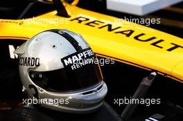 Retro helmet design for Daniel Ricciardo (AUS) Renault F1 Team to celebrate the 1000th F1 GP. 11.04.2019. Formula 1 World Championship, Rd 3, Chinese Grand Prix, Shanghai, China, Preparation Day.