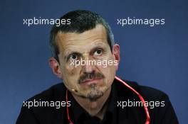 Guenther Steiner (ITA) Haas F1 Team Prinicipal in the FIA Press Conference. 10.05.2019. Formula 1 World Championship, Rd 5, Spanish Grand Prix, Barcelona, Spain, Practice Day.