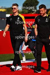 Nico Hulkenberg (GER) Renault F1 Team with Martin Poole (GBR) Renault F1 Team Personal Trainer. 10.05.2019. Formula 1 World Championship, Rd 5, Spanish Grand Prix, Barcelona, Spain, Practice Day.
