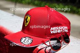 Cap and sunglasses for Charles Leclerc (MON) Ferrari on the grid. 12.05.2019. Formula 1 World Championship, Rd 5, Spanish Grand Prix, Barcelona, Spain, Race Day.