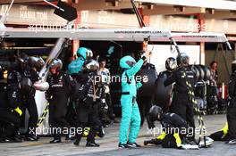 Mercedes AMG F1 makes a pit stop. 12.05.2019. Formula 1 World Championship, Rd 5, Spanish Grand Prix, Barcelona, Spain, Race Day.