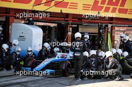 George Russell (GBR) Williams Racing FW42 makes a pit stop. 12.05.2019. Formula 1 World Championship, Rd 5, Spanish Grand Prix, Barcelona, Spain, Race Day.