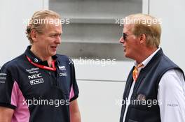 (L to R): Andrew Green (GBR) Racing Point F1 Team Technical Director with Danny Sullivan (USA) FIA Steward. 11.05.2019. Formula 1 World Championship, Rd 5, Spanish Grand Prix, Barcelona, Spain, Qualifying Day.