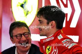 Charles Leclerc (MON) Ferrari with Louis Camilleri (ITA) Ferrari Chief Executive Officer. 11.05.2019. Formula 1 World Championship, Rd 5, Spanish Grand Prix, Barcelona, Spain, Qualifying Day.
