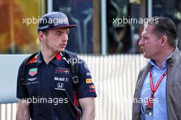 (L to R): Max Verstappen (NLD) Red Bull Racing with his father Jos Verstappen (NLD). 11.05.2019. Formula 1 World Championship, Rd 5, Spanish Grand Prix, Barcelona, Spain, Qualifying Day.