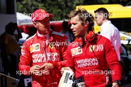 (L to R): Sebastian Vettel (GER) Ferrari with Antti Kontsas (FIN) Personal Trainer. 11.05.2019. Formula 1 World Championship, Rd 5, Spanish Grand Prix, Barcelona, Spain, Qualifying Day.