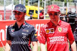 (L to R): Pierre Gasly (FRA) Red Bull Racing and Charles Leclerc (MON) Ferrari on the drivers parade. 12.05.2019. Formula 1 World Championship, Rd 5, Spanish Grand Prix, Barcelona, Spain, Race Day.