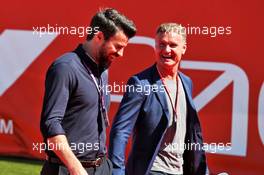 (L to R): Steve Jones (GBR) Channel 4 F1 Presenter and David Coulthard (GBR) Red Bull Racing and Scuderia Toro Advisor / Channel 4 F1 Commentator. 12.05.2019. Formula 1 World Championship, Rd 5, Spanish Grand Prix, Barcelona, Spain, Race Day.