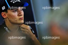 George Russell (GBR) Williams Racing in the FIA Press Conference. 09.05.2019. Formula 1 World Championship, Rd 5, Spanish Grand Prix, Barcelona, Spain, Preparation Day.
