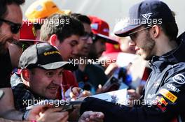 Pierre Gasly (FRA) Red Bull Racing signs autographs for the fans. 09.05.2019. Formula 1 World Championship, Rd 5, Spanish Grand Prix, Barcelona, Spain, Preparation Day.