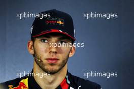 Pierre Gasly (FRA) Red Bull Racing in the FIA Press Conference. 09.05.2019. Formula 1 World Championship, Rd 5, Spanish Grand Prix, Barcelona, Spain, Preparation Day.