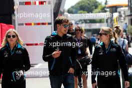 George Russell (GBR) Williams Racing with Sophie Ogg (GBR) Williams Head of F1 Communications (Right). 09.05.2019. Formula 1 World Championship, Rd 5, Spanish Grand Prix, Barcelona, Spain, Preparation Day.