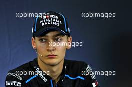 George Russell (GBR) Williams Racing in the FIA Press Conference. 09.05.2019. Formula 1 World Championship, Rd 5, Spanish Grand Prix, Barcelona, Spain, Preparation Day.