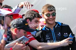 George Russell (GBR) Williams Racing with fans. 09.05.2019. Formula 1 World Championship, Rd 5, Spanish Grand Prix, Barcelona, Spain, Preparation Day.