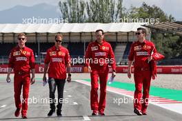 Sebastian Vettel (GER) Ferrari walks the circuit with the team. 09.05.2019. Formula 1 World Championship, Rd 5, Spanish Grand Prix, Barcelona, Spain, Preparation Day.