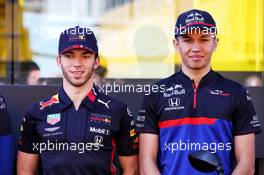 (L to R): Pierre Gasly (FRA) Red Bull Racing and Alexander Albon (THA) Scuderia Toro Rosso. 09.05.2019. Formula 1 World Championship, Rd 5, Spanish Grand Prix, Barcelona, Spain, Preparation Day.