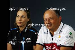 (L to R): Claire Williams (GBR) Williams Racing Deputy Team Principal and Frederic Vasseur (FRA) Alfa Romeo Racing Team Principal in the FIA Press Conference. 21.06.2019. Formula 1 World Championship, Rd 8, French Grand Prix, Paul Ricard, France, Practice Day.