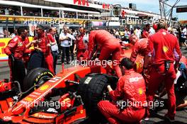 Sebastian Vettel (GER) Ferrari SF90 on the grid. 23.06.2019. Formula 1 World Championship, Rd 8, French Grand Prix, Paul Ricard, France, Race Day.
