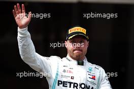 Valtteri Bottas (FIN) Mercedes AMG F1 celebrates his second position on the podium. 23.06.2019. Formula 1 World Championship, Rd 8, French Grand Prix, Paul Ricard, France, Race Day.