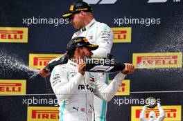 Race winner Lewis Hamilton (GBR) Mercedes AMG F1 celebrates on the podium. 23.06.2019. Formula 1 World Championship, Rd 8, French Grand Prix, Paul Ricard, France, Race Day.