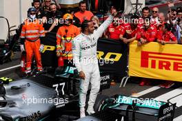 Race winner Lewis Hamilton (GBR) Mercedes AMG F1 W10 celebrates in parc ferme. 23.06.2019. Formula 1 World Championship, Rd 8, French Grand Prix, Paul Ricard, France, Race Day.