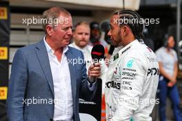 (L to R): Martin Brundle (GBR) Sky Sports Commentator with race winner Lewis Hamilton (GBR) Mercedes AMG F1 in parc ferme. 23.06.2019. Formula 1 World Championship, Rd 8, French Grand Prix, Paul Ricard, France, Race Day.