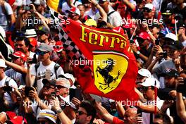 Ferrari flag with fans at the podium. 23.06.2019. Formula 1 World Championship, Rd 8, French Grand Prix, Paul Ricard, France, Race Day.