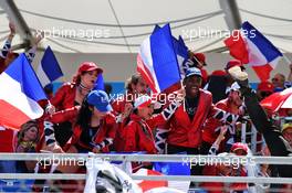 Circuit atmosphere - fans in the grandstand. 22.06.2019. Formula 1 World Championship, Rd 8, French Grand Prix, Paul Ricard, France, Qualifying Day.