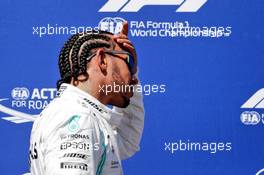 Pole sitter Lewis Hamilton (GBR) Mercedes AMG F1 in qualifying parc ferme. 22.06.2019. Formula 1 World Championship, Rd 8, French Grand Prix, Paul Ricard, France, Qualifying Day.