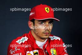 Charles Leclerc (MON) Ferrari in the post qualifying FIA Press Conference. 22.06.2019. Formula 1 World Championship, Rd 8, French Grand Prix, Paul Ricard, France, Qualifying Day.