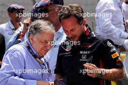 (L to R): Jean Todt (FRA) FIA President with Christian Horner (GBR) Red Bull Racing Team Principal. 23.06.2019. Formula 1 World Championship, Rd 8, French Grand Prix, Paul Ricard, France, Race Day.