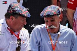 (L to R): Zak Brown (USA) McLaren Executive Director with Chase Carey (USA) Formula One Group Chairman. 23.06.2019. Formula 1 World Championship, Rd 8, French Grand Prix, Paul Ricard, France, Race Day.