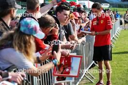 Charles Leclerc (MON) Ferrari signs autographs for the fans. 12.07.2019. Formula 1 World Championship, Rd 10, British Grand Prix, Silverstone, England, Practice Day.