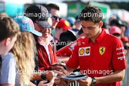 Charles Leclerc (MON) Ferrari signs autographs for the fans. 12.07.2019. Formula 1 World Championship, Rd 10, British Grand Prix, Silverstone, England, Practice Day.