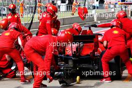 Sebastian Vettel (GER) Ferrari SF90 practices a pit stop. 12.07.2019. Formula 1 World Championship, Rd 10, British Grand Prix, Silverstone, England, Practice Day.