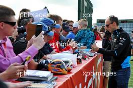 Robert Kubica (POL) Williams Racing signs autographs for the fans. 12.07.2019. Formula 1 World Championship, Rd 10, British Grand Prix, Silverstone, England, Practice Day.