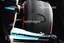 Worn Pirelli tyre on a Williams Racing FW42. 12.07.2019. Formula 1 World Championship, Rd 10, British Grand Prix, Silverstone, England, Practice Day.