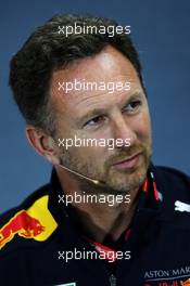 Christian Horner (GBR) Red Bull Racing Team Principal in the FIA Press Conference. 12.07.2019. Formula 1 World Championship, Rd 10, British Grand Prix, Silverstone, England, Practice Day.