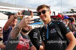 George Russell (GBR) Williams Racing with fans. 12.07.2019. Formula 1 World Championship, Rd 10, British Grand Prix, Silverstone, England, Practice Day.