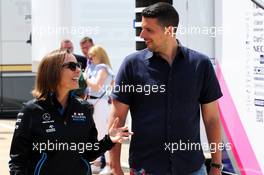 (L to R): Claire Williams (GBR) Williams Racing Deputy Team Principal with her husband Marc Harris. 12.07.2019. Formula 1 World Championship, Rd 10, British Grand Prix, Silverstone, England, Practice Day.