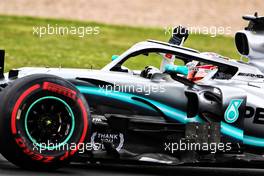 Lewis Hamilton (GBR) Mercedes AMG F1 W10 waves to the crowd. 12.07.2019. Formula 1 World Championship, Rd 10, British Grand Prix, Silverstone, England, Practice Day.