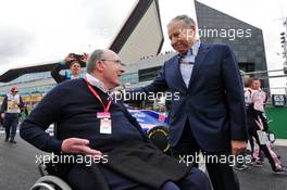 Frank Williams (GBR) Williams Team Owner with Jean Todt (FRA) FIA President on the grid. 14.07.2019. Formula 1 World Championship, Rd 10, British Grand Prix, Silverstone, England, Race Day.