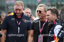 Daniel Craig (GBR), Actor (007 James Bond) with Christian Horner (GBR) Red Bull Racing Team Principal  14.07.2019. Formula 1 World Championship, Rd 10, British Grand Prix, Silverstone, England, Race Day.
