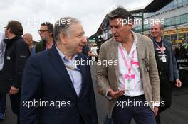 Jean Todt (FRA) FIA President with Lord Sebastian Coe (GBR) 14.07.2019. Formula 1 World Championship, Rd 10, British Grand Prix, Silverstone, England, Race Day.