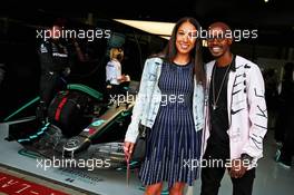 Sir Mo Farah (GBR) Athlete with his wife Lady Tania Farah (GBR). 14.07.2019. Formula 1 World Championship, Rd 10, British Grand Prix, Silverstone, England, Race Day.