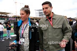 Marc Harris (GBR) and Johanna Konta (GBR) Tennis Player on the grid 14.07.2019. Formula 1 World Championship, Rd 10, British Grand Prix, Silverstone, England, Race Day.