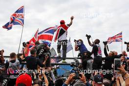Race winner Lewis Hamilton (GBR) Mercedes AMG F1 celebrates after the race. 14.07.2019. Formula 1 World Championship, Rd 10, British Grand Prix, Silverstone, England, Race Day.