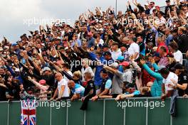 Fans in the grandstand. 14.07.2019. Formula 1 World Championship, Rd 10, British Grand Prix, Silverstone, England, Race Day.